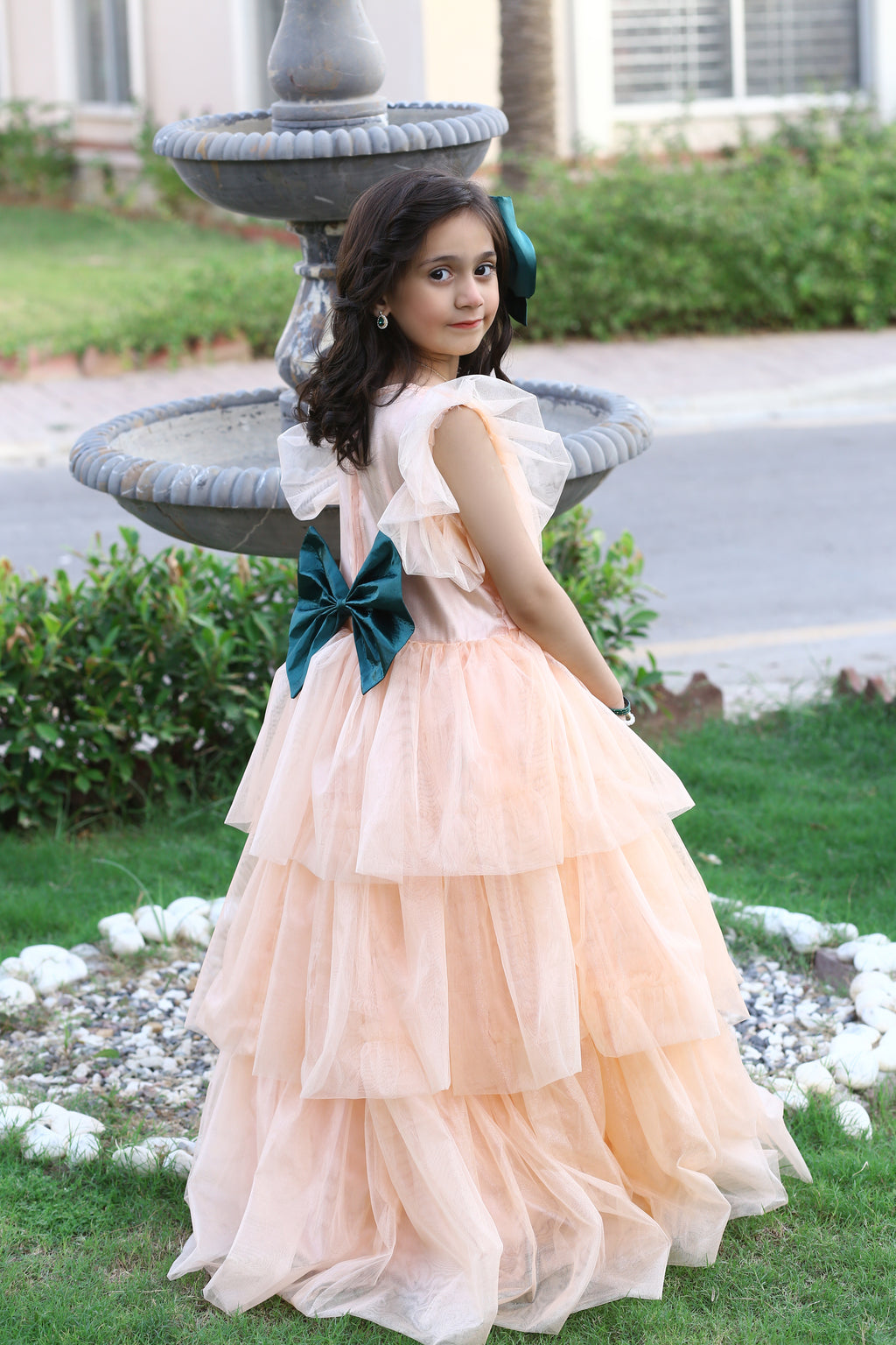 1 piece Beautiful PEACH Net MAXI.(Stitch).