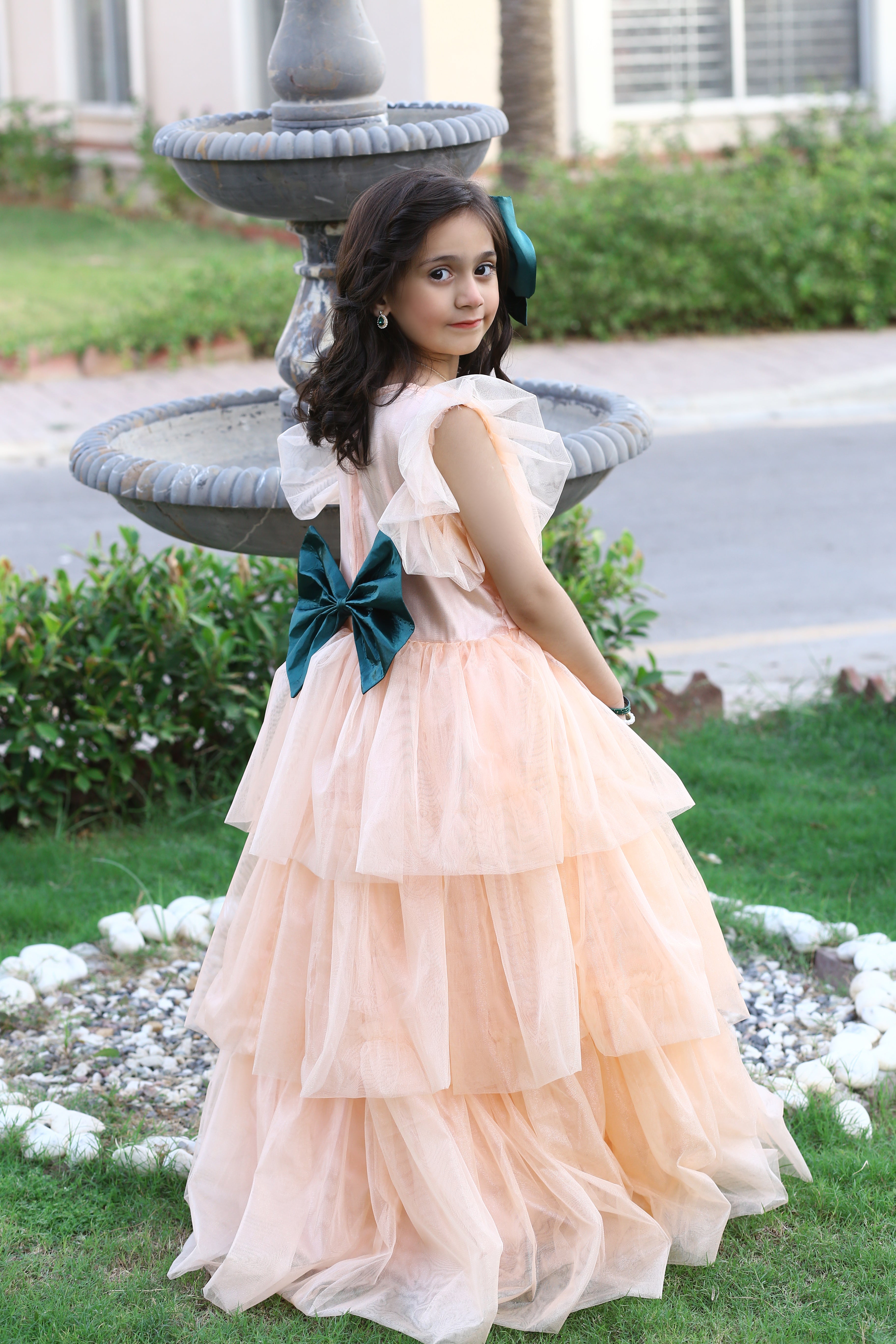 1 piece Beautiful PEACH Net MAXI.(Stitch).