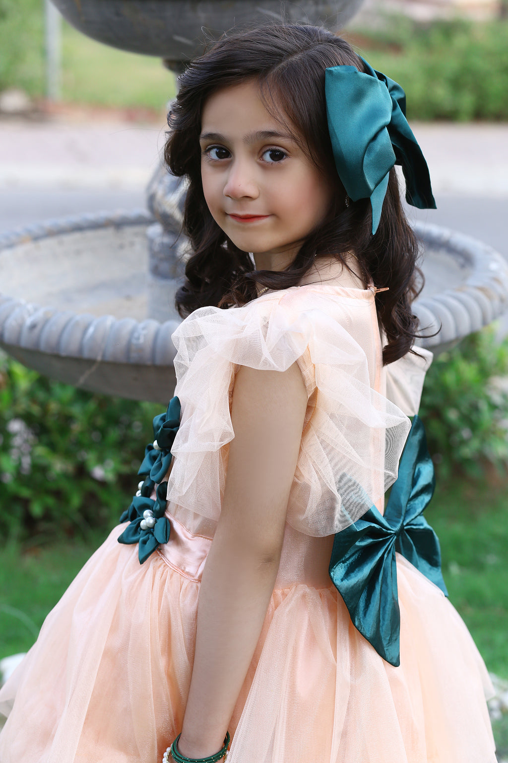 1 piece Beautiful PEACH Net MAXI.(Stitch).